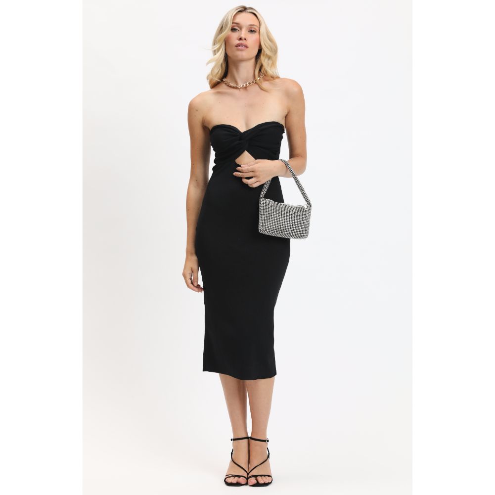 Woman wearing Silver Urban Expressions Jackson Evening Bag 840611120984 View 4 | Silver
