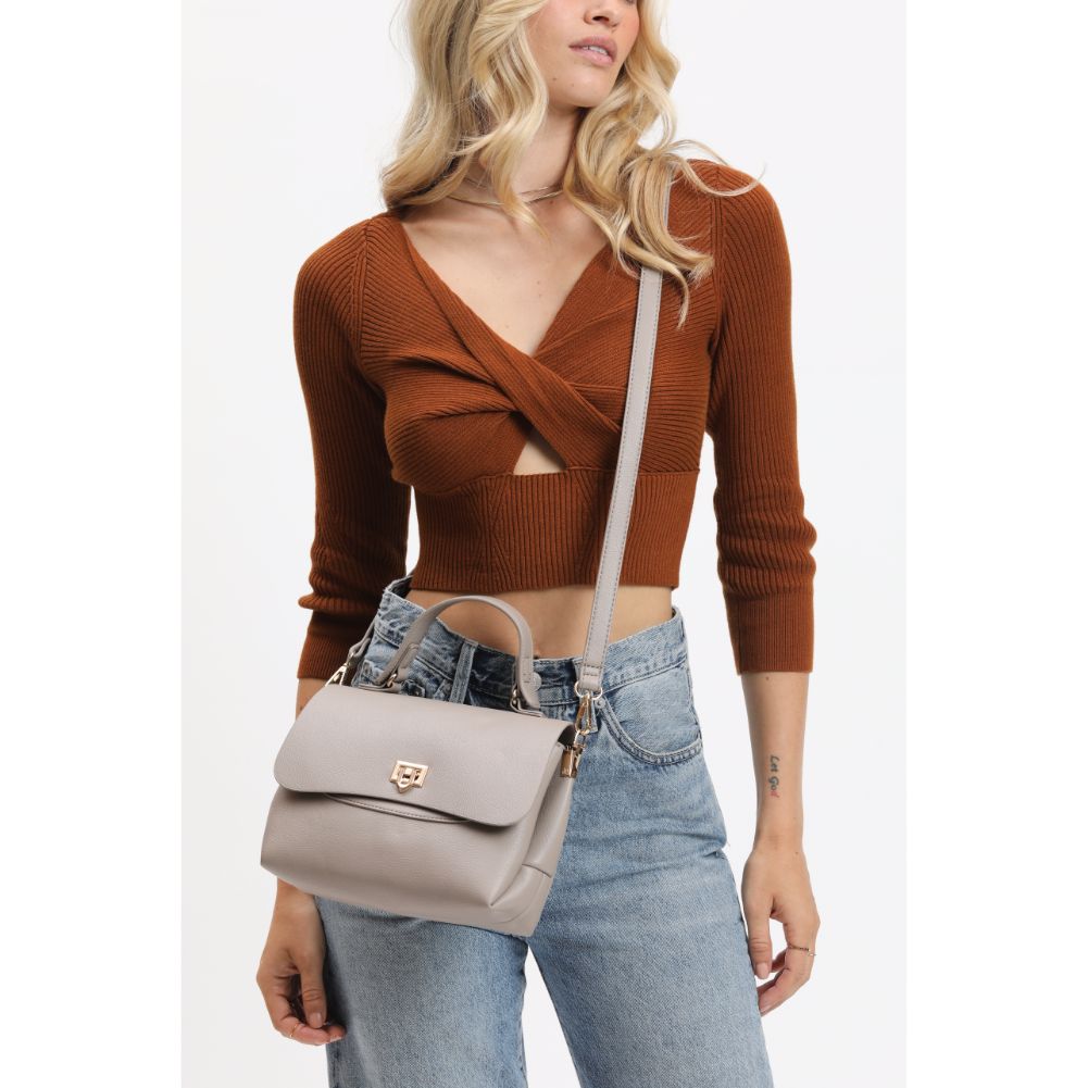 Woman wearing Stone Urban Expressions Tati Crossbody 840611114914 View 1 | Stone