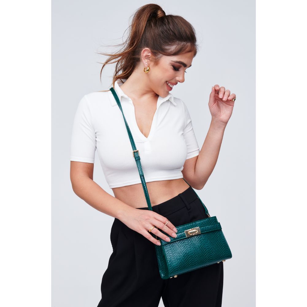 Woman wearing Emerald Urban Expressions Magda Shoulder Bag 818209011648 View 2 | Emerald