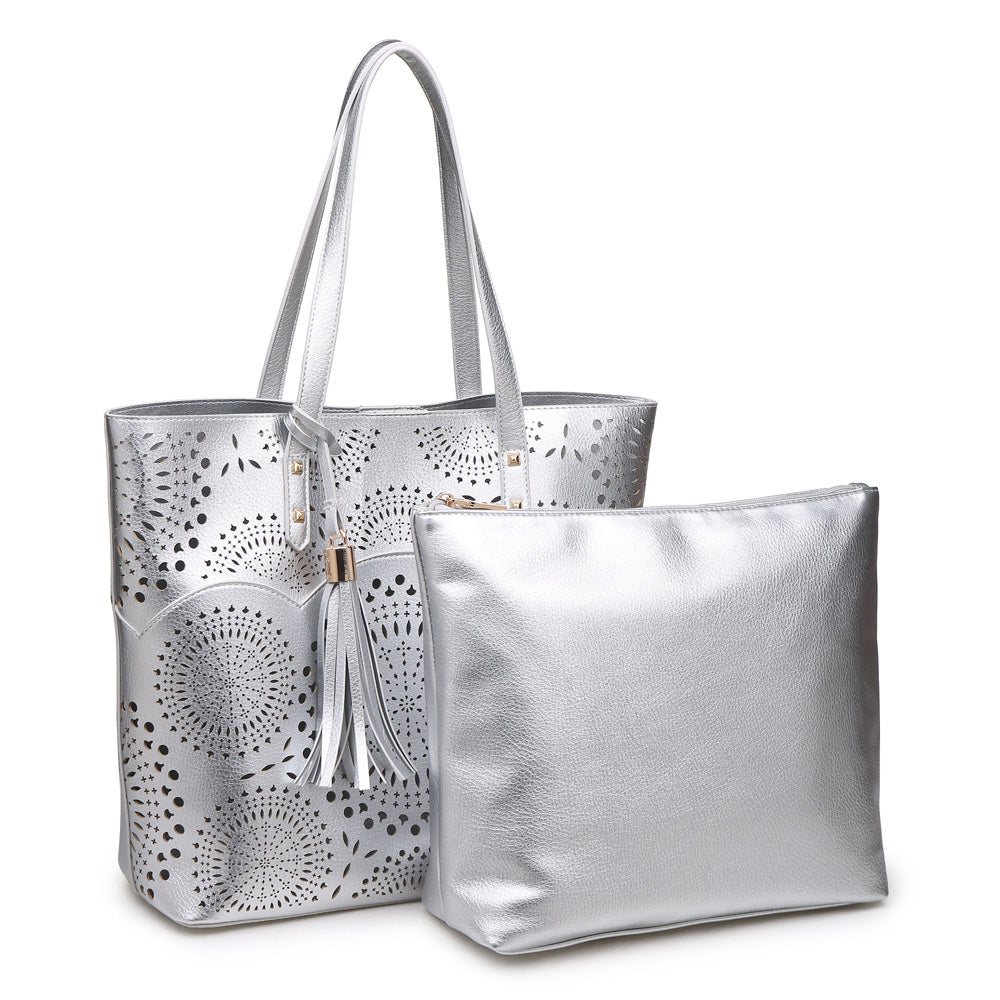 Product Image of Urban Expressions Aubrey Tote NA-840611140890 View 5 | Silver