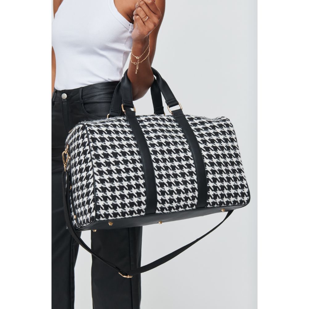 Woman wearing Black White Urban Expressions Rowena Weekender 840611103130 View 1 | Black White