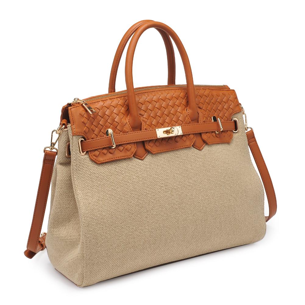 Product Image of Urban Expressions Bertha Satchel 840611193711 View 6 | Natural Tan