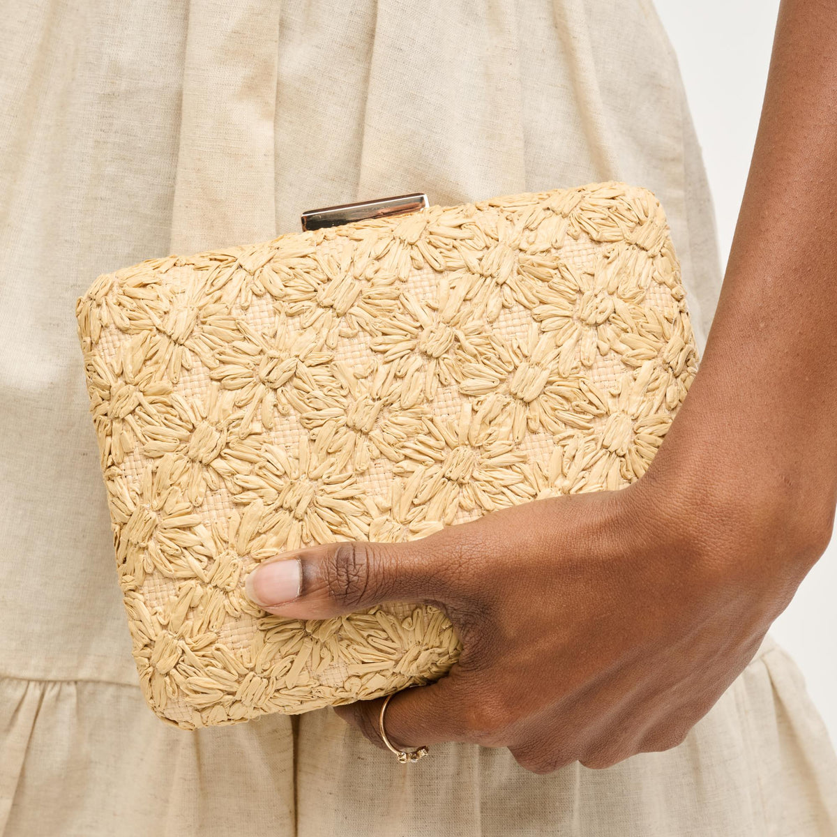 Woman wearing Natural Urban Expressions Samantha Evening Bag 840611149329 View 1 | Natural