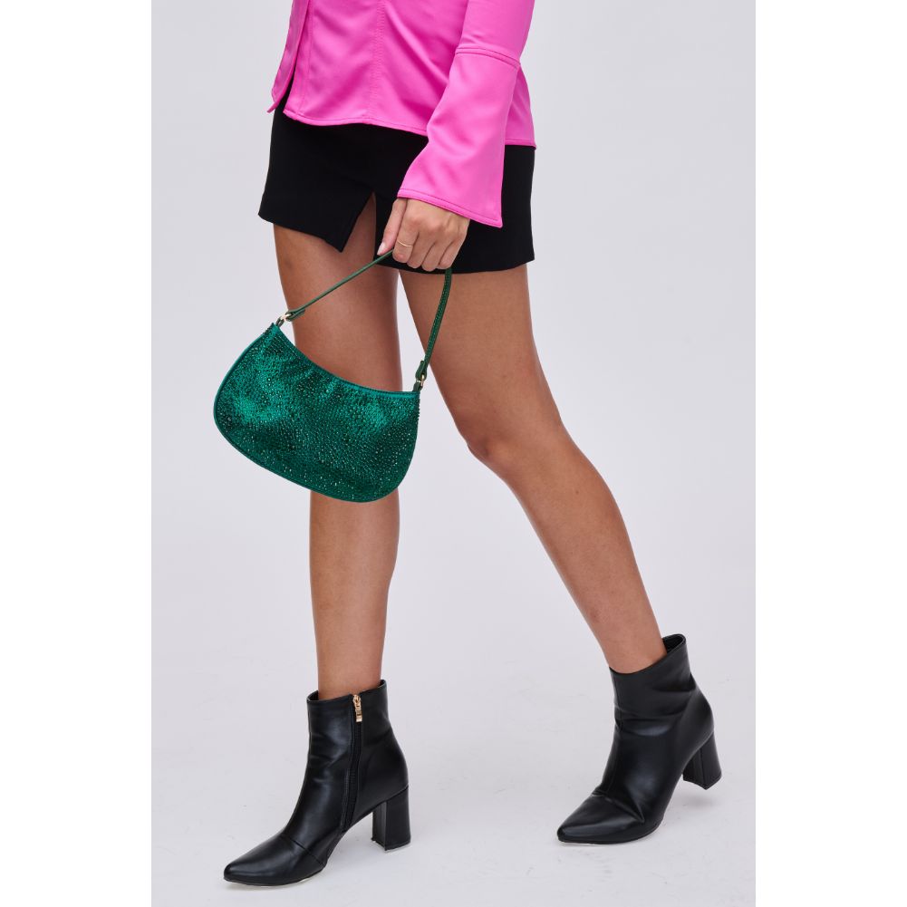 Woman wearing Green Urban Expressions Simone Evening Bag 840611113894 View 3 | Green