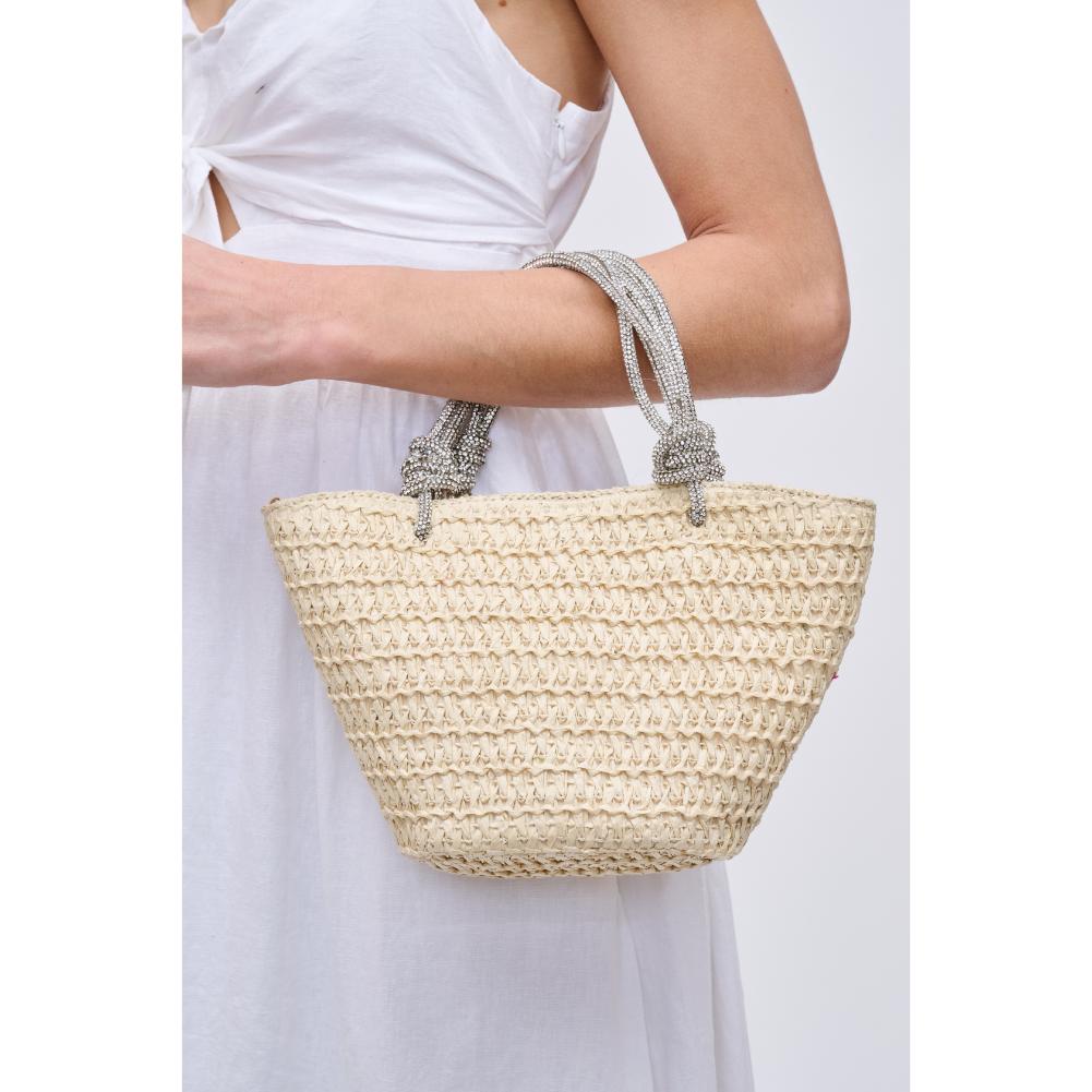 Woman wearing Ivory Urban Expressions Gaia Tote 840611123930 View 1 | Ivory