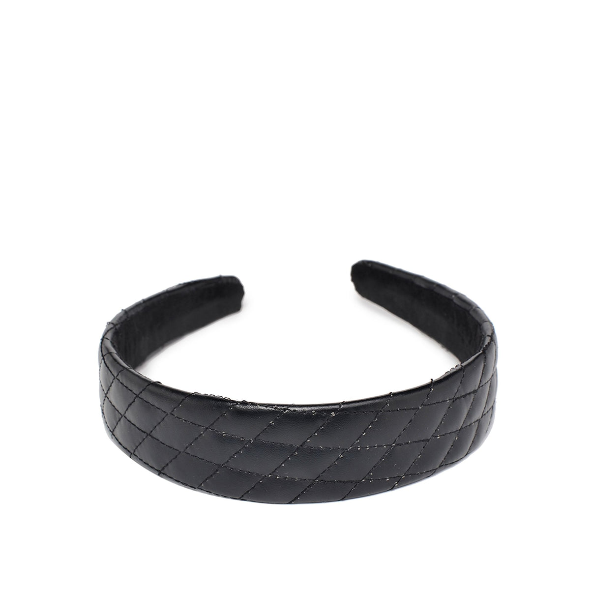 Product Image of Urban Expressions Quilted Vegan Leather Headband Headband 818209014182 View 6 | Black