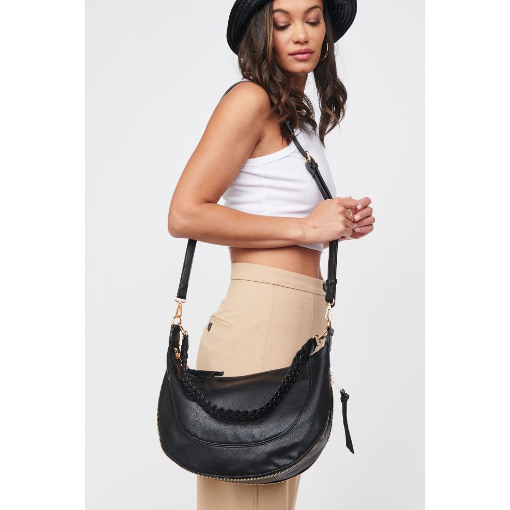 Woman wearing Black Urban Expressions Virginia Crossbody 818209015219 View 3 | Black