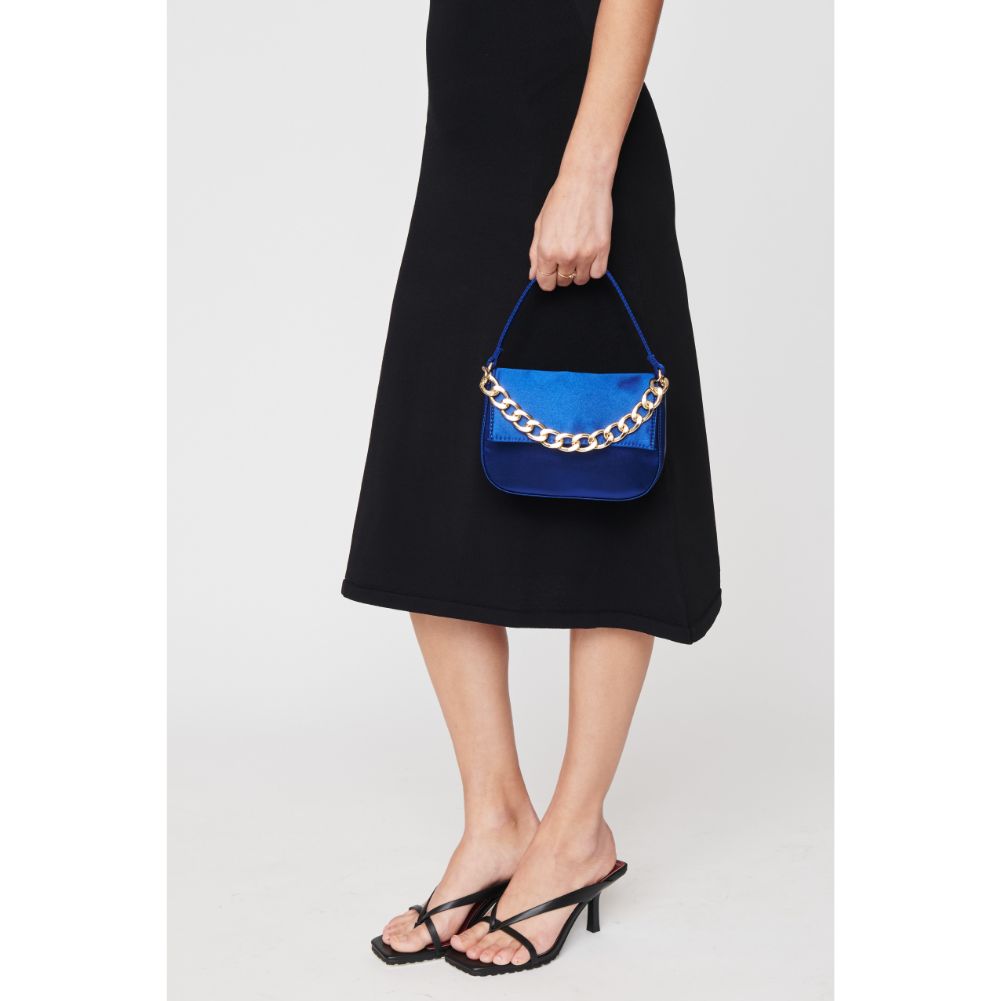 Woman wearing Navy Urban Expressions Aaliyah Evening Bag 840611101075 View 2 | Navy