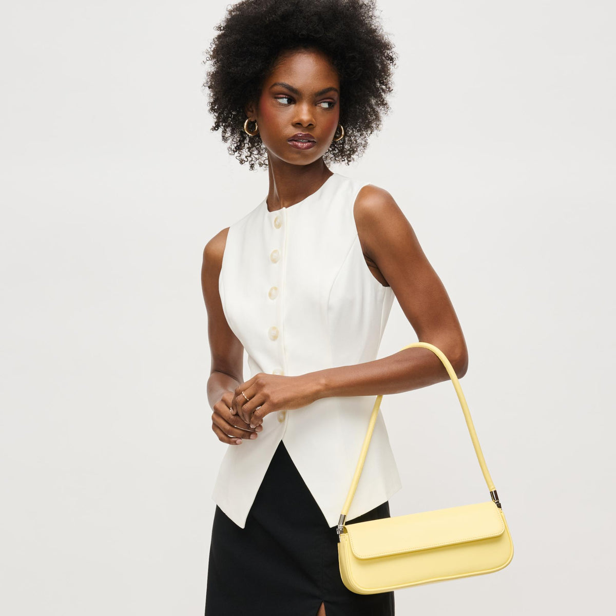 Woman wearing Butter Urban Expressions Bailey Shoulder Bag 840611145987 View 3 | Butter