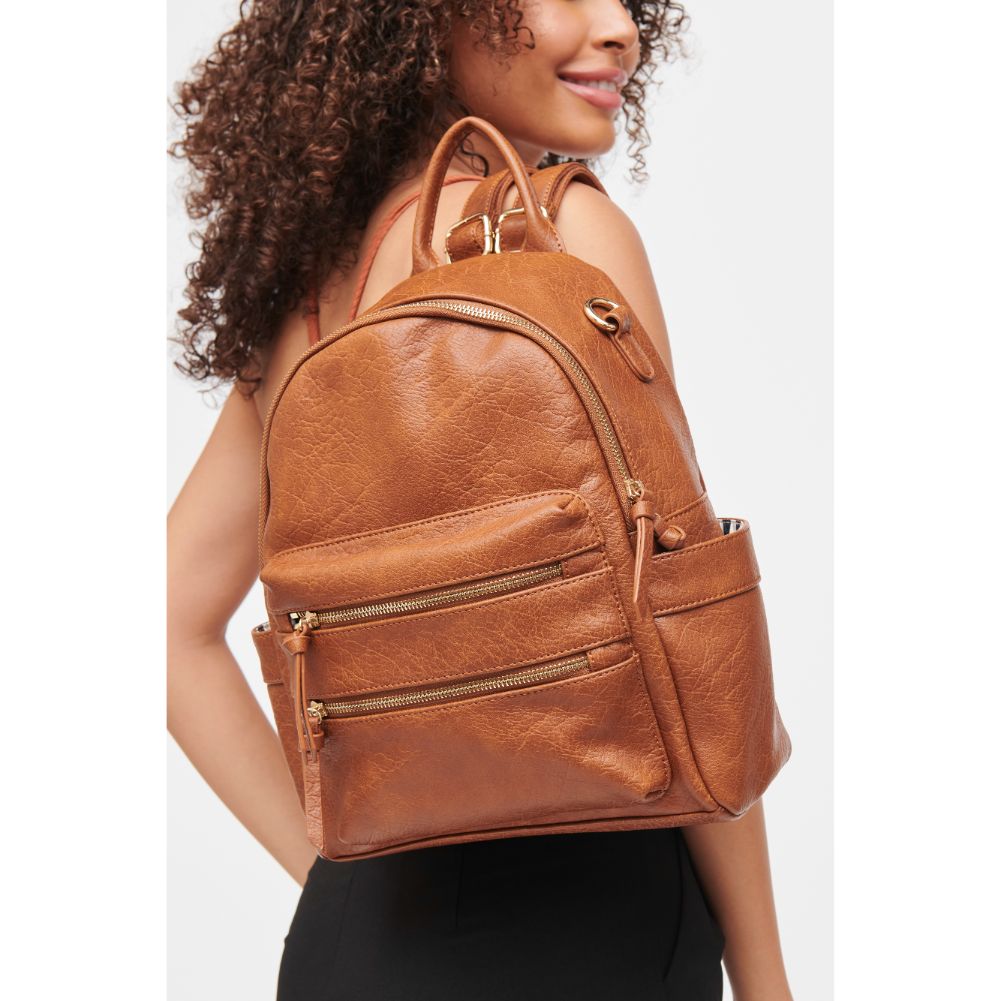 Woman wearing Whisky Urban Expressions Reva Backpack 840611185242 View 2 | Whisky