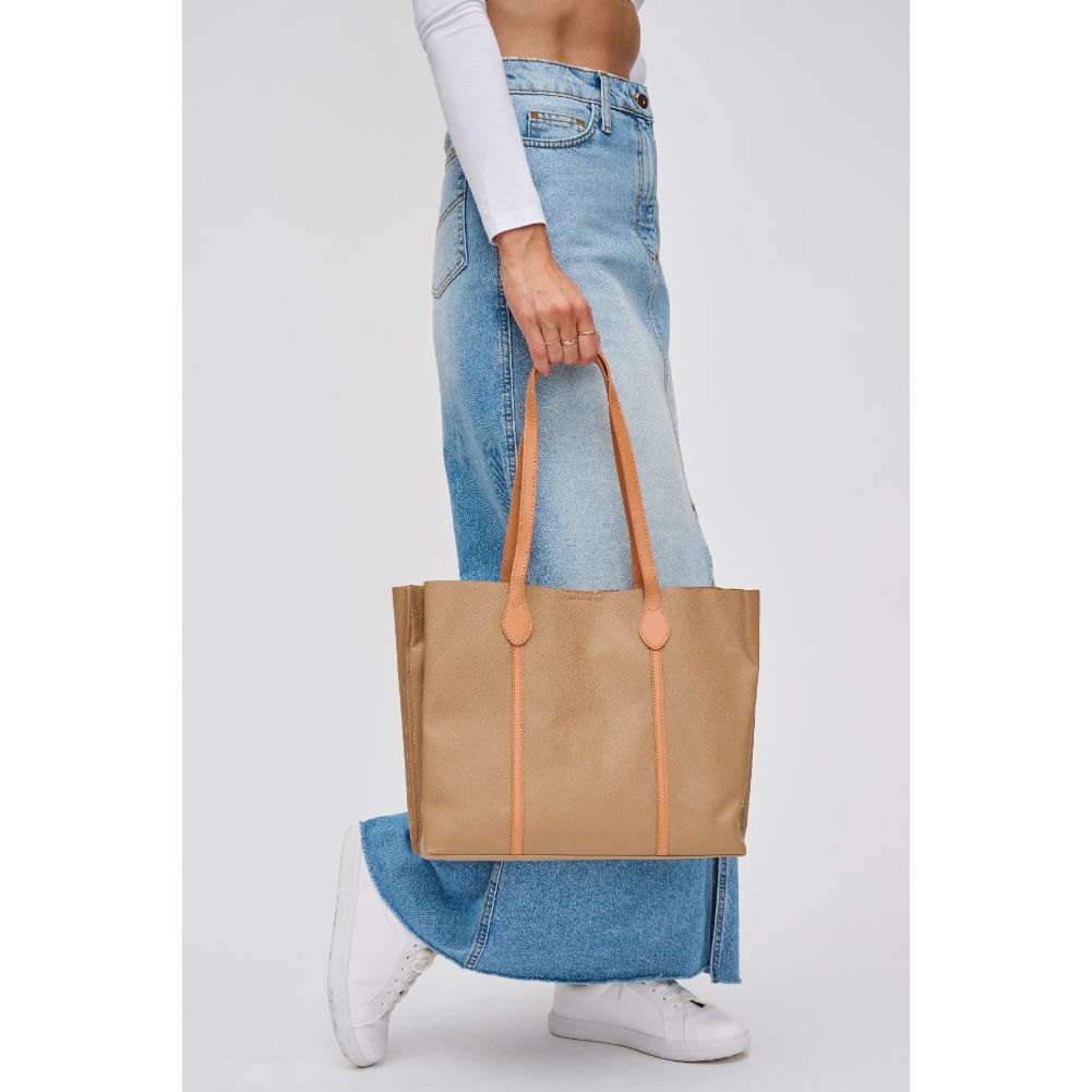 Woman wearing Natural Urban Expressions Martell Tote 840611121233 View 3 | Natural