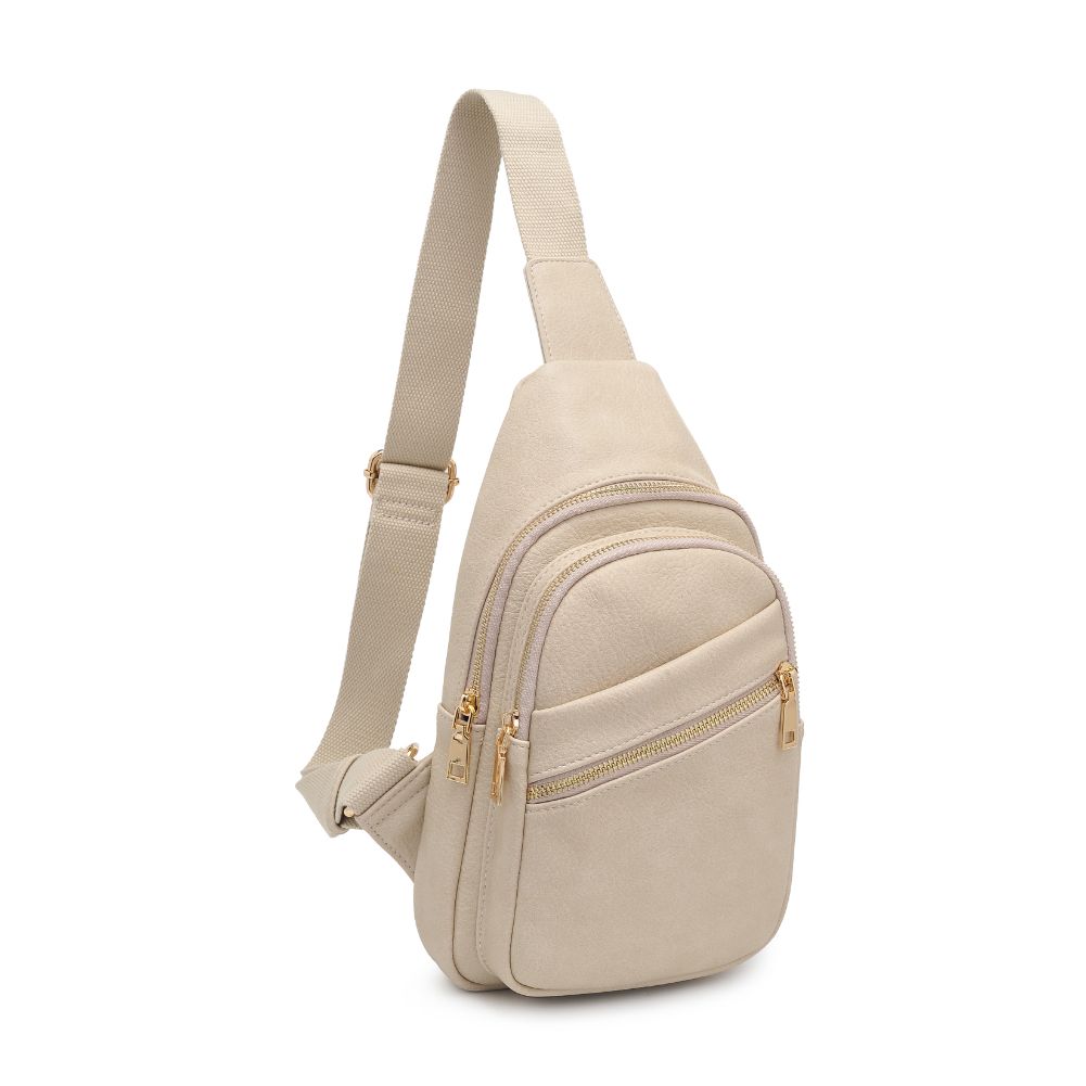 Product Image of Urban Expressions Zephyr Sling Backpack 840611106902 View 6 | Almond