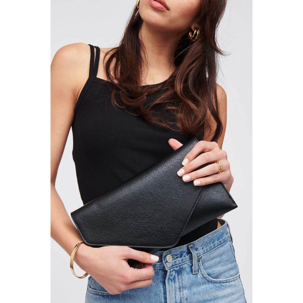 Woman wearing Black Urban Expressions Izzy Clutch 840611100207 View 2 | Black