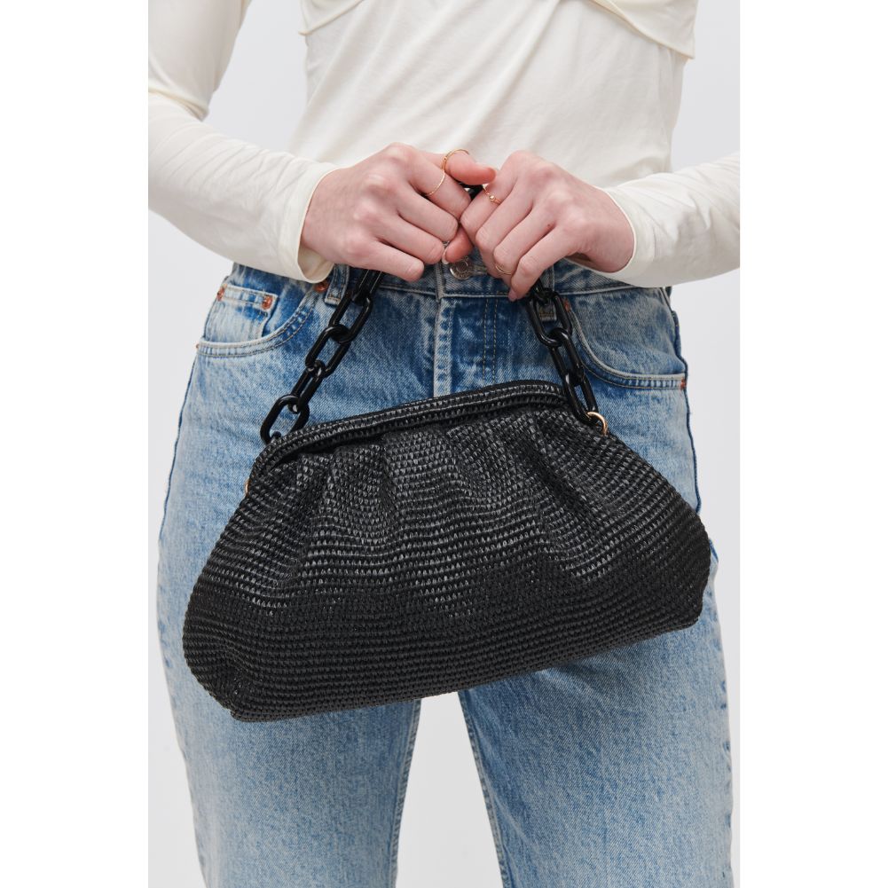 Woman wearing Black Urban Expressions Solana Clutch 840611105684 View 1 | Black