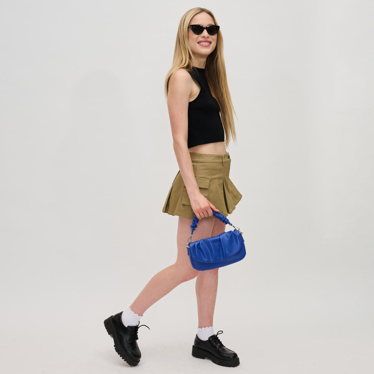 Woman wearing Royal Blue Urban Expressions Meadow Crossbody 840611124739 View 2 | Royal Blue