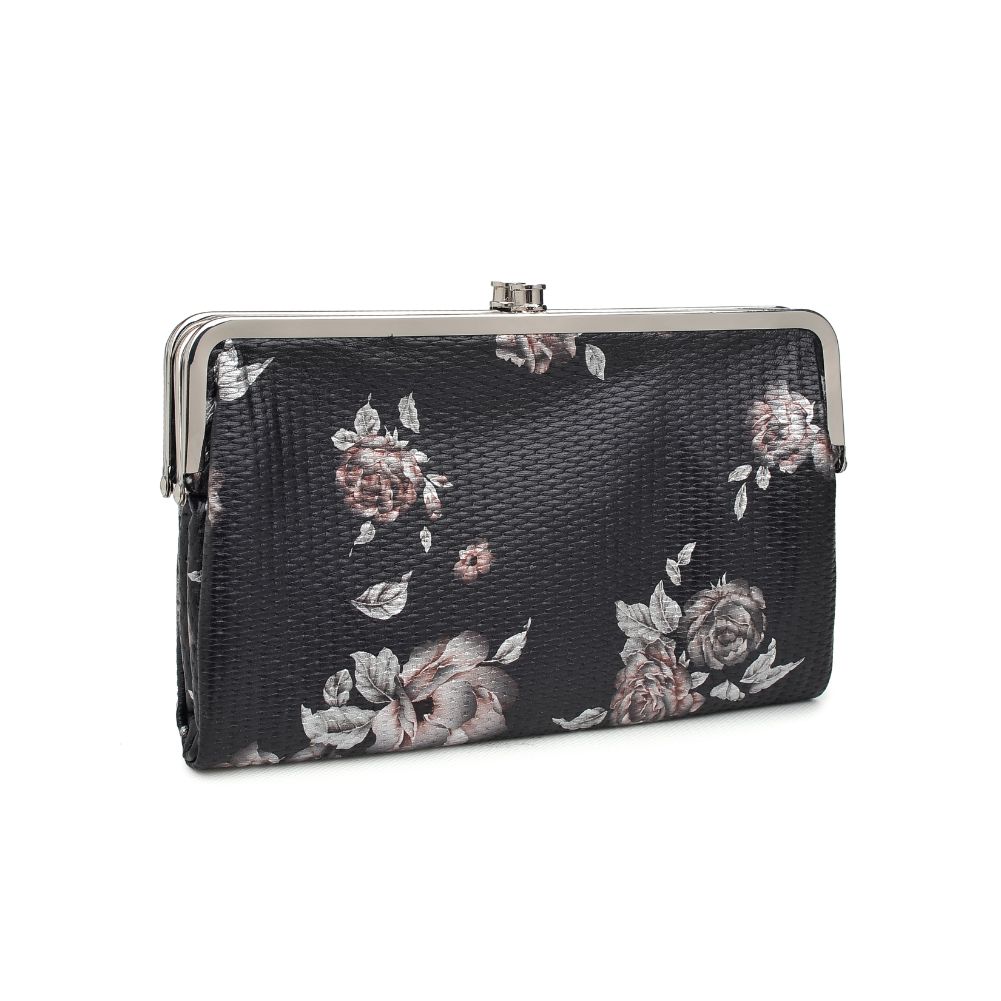 Product Image of Urban Expressions Sandra Floral Wallet 840611151643 View 6 | Black