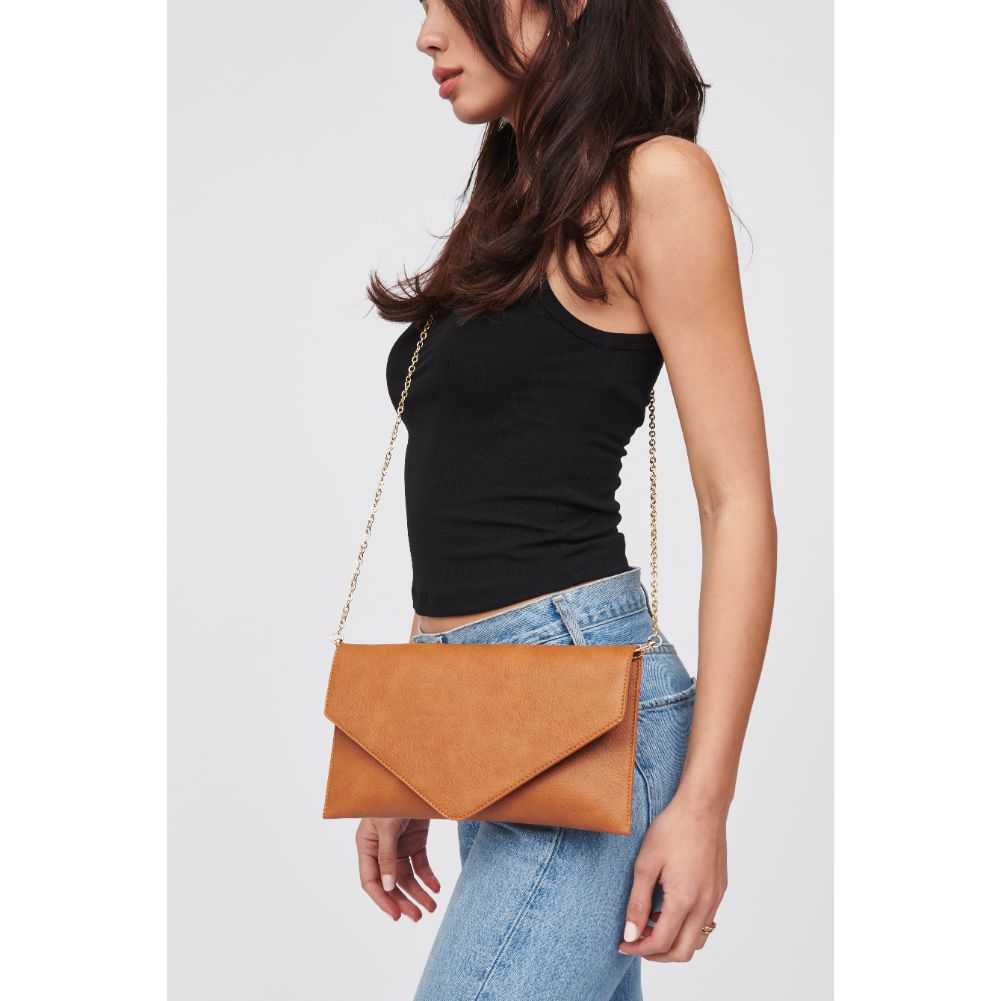 Woman wearing Tan Urban Expressions Izzy Clutch 840611100214 View 2 | Tan