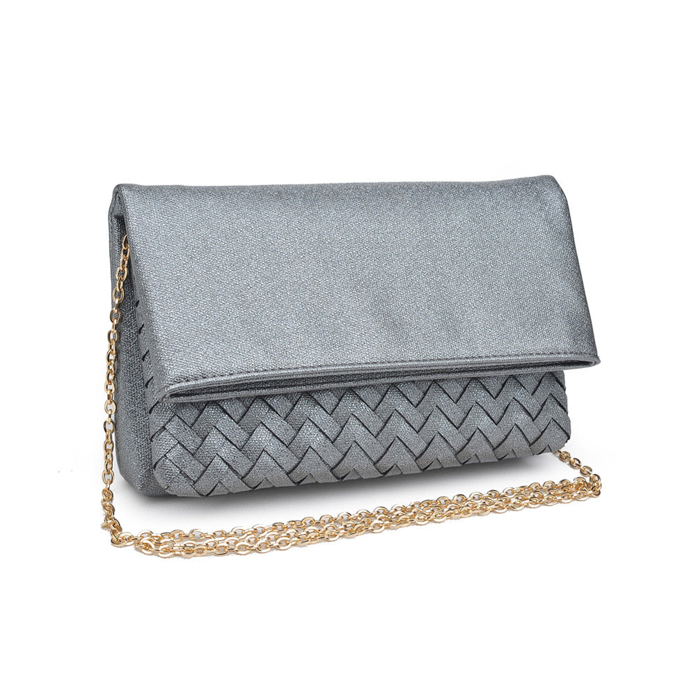 Product Image of Urban Expressions Ember Metallic Clutch NA-840611150745 View 2 | Pewter