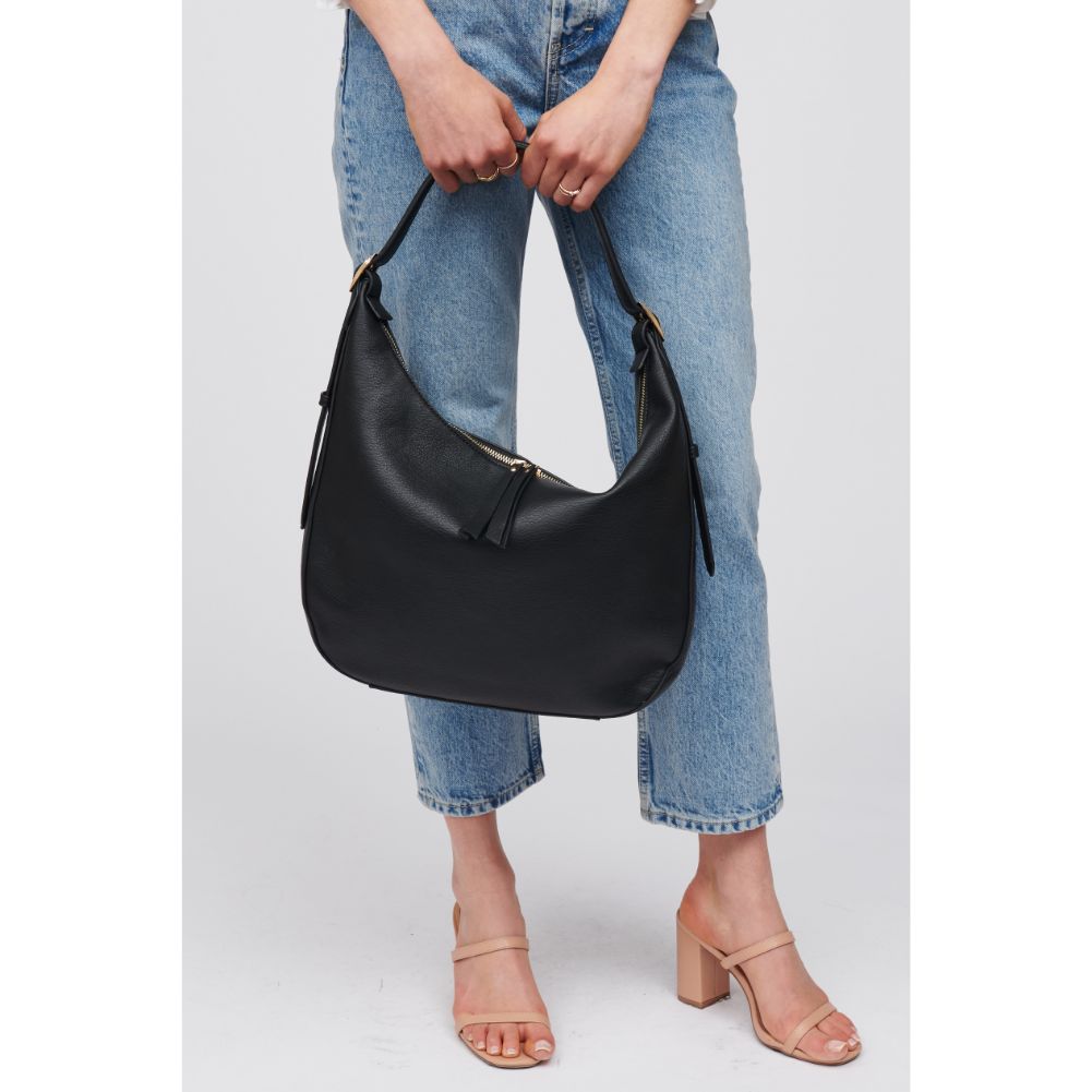 Woman wearing Black Urban Expressions Stacy Hobo 818209016902 View 2 | Black