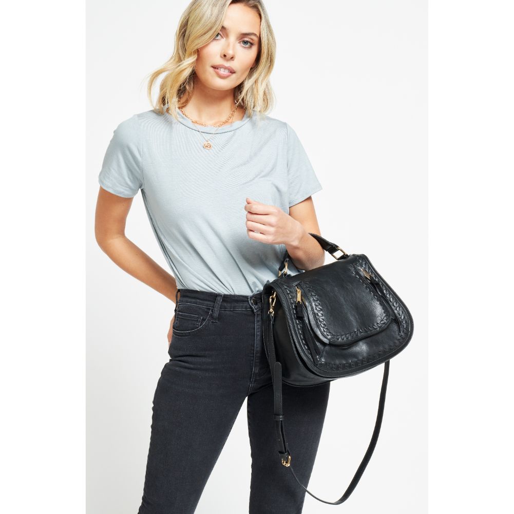 Woman wearing Black Urban Expressions Khloe Crossbody 840611176622 View 4 | Black