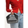 Woman wearing Silver Black Urban Expressions Stevie Crossbody 840611120816 View 1 | Silver Black