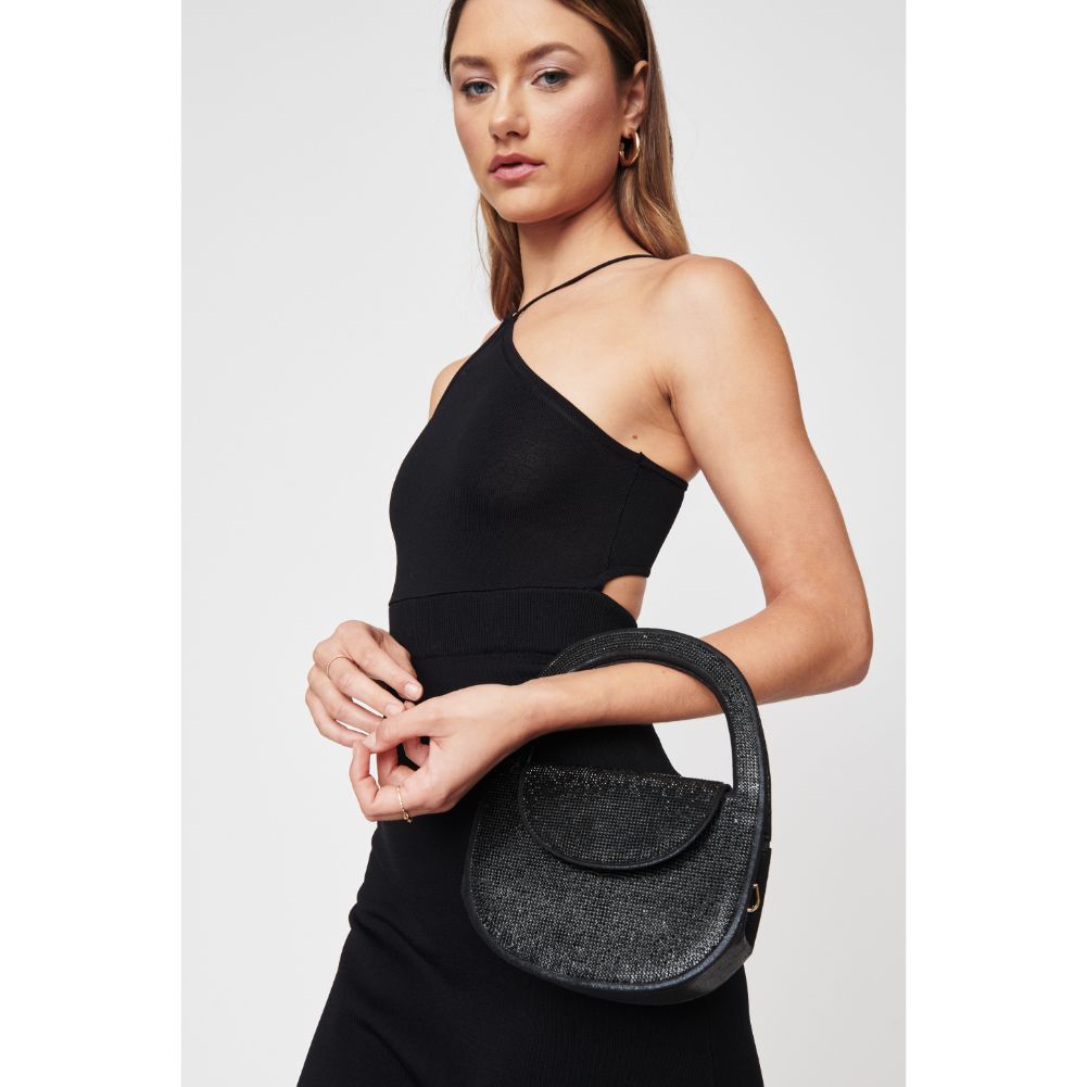 Woman wearing Black Urban Expressions Nebula Evening Bag 840611103192 View 1 | Black