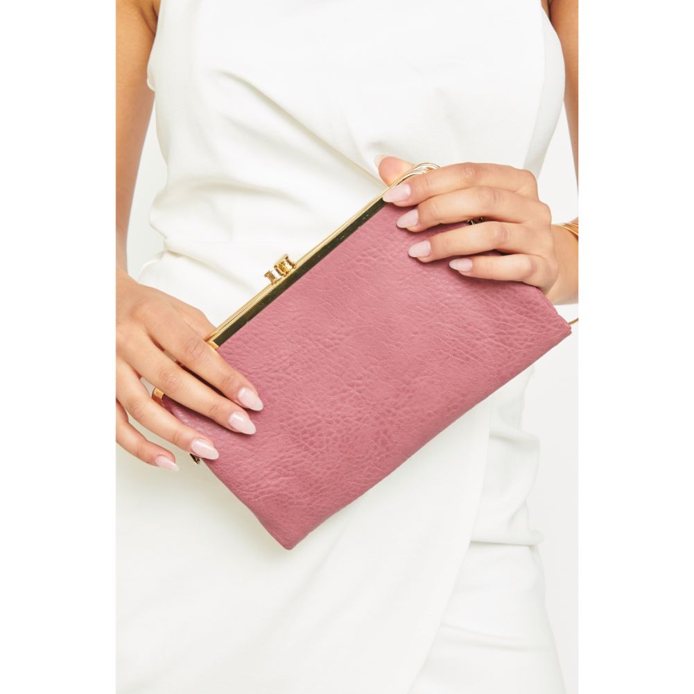 Woman wearing Mauve Urban Expressions Sandra Wallet NA-840611151636 View 1 | Mauve