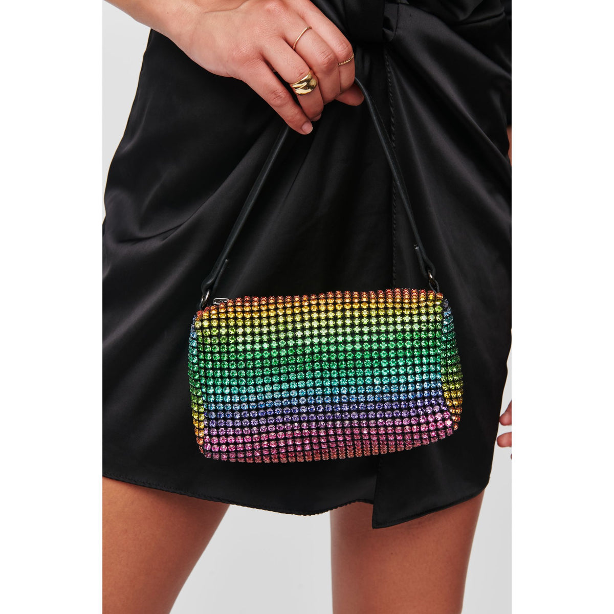 Woman wearing Multi Urban Expressions Glow Evening Bag 818209012720 View 1 | Multi