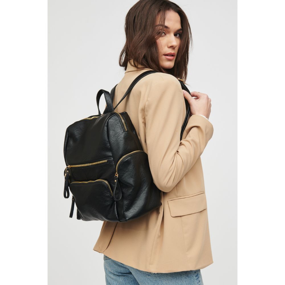 Woman wearing Black Urban Expressions Kendall Backpack 818209018531 View 1 | Black