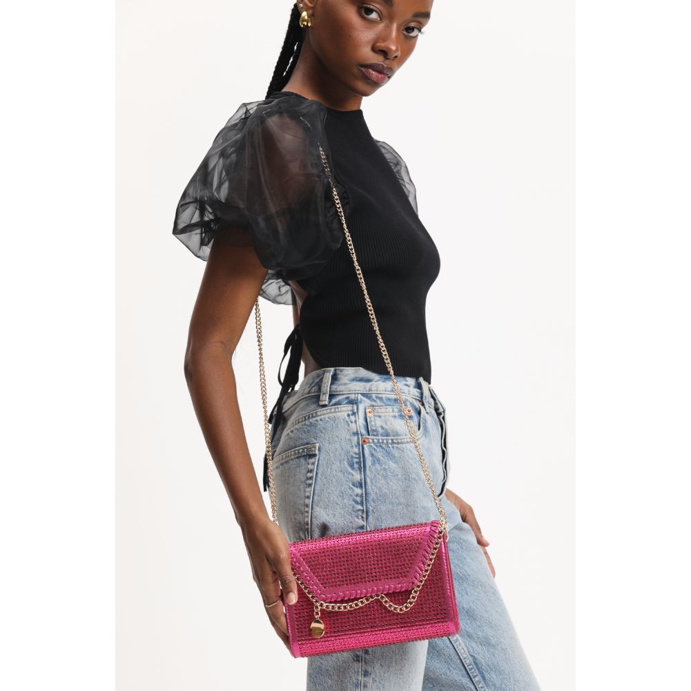 Woman wearing Pink Urban Expressions Gloria Crossbody 840611120762 View 3 | Pink