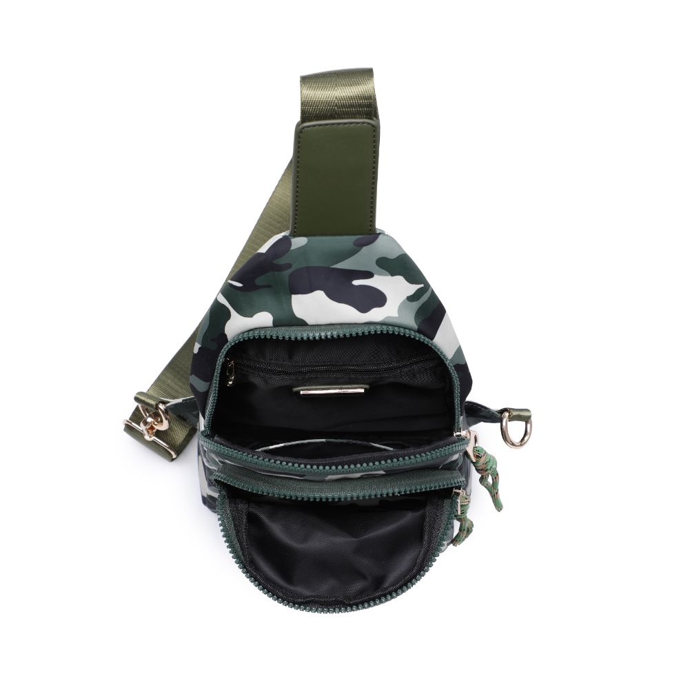 Product Image of Urban Expressions Ace Sling Backpack 840611177698 View 4 | Green Camo