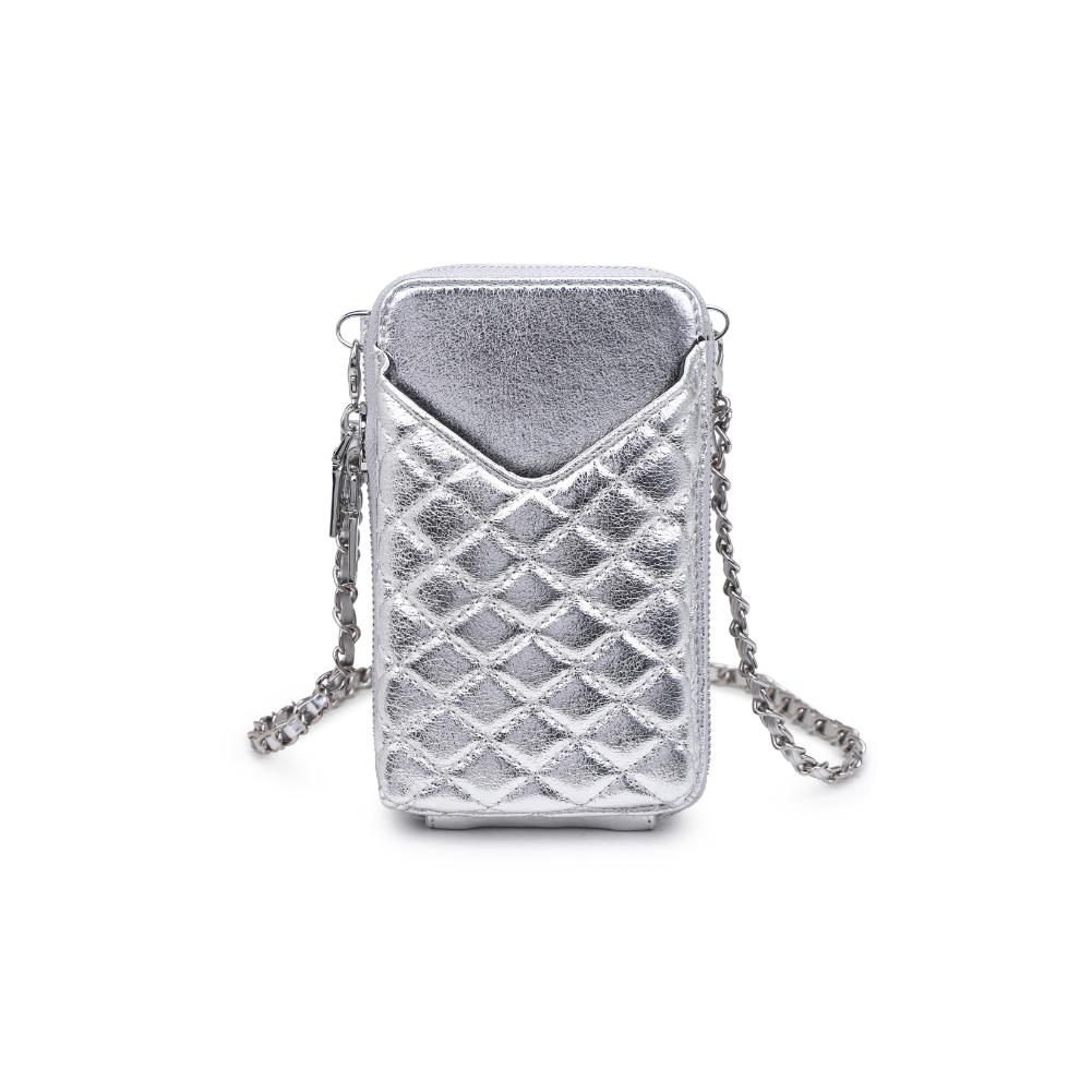 Product Image of Urban Expressions Bodie Cell Phone Crossbody 840611123398 View 5 | Silver