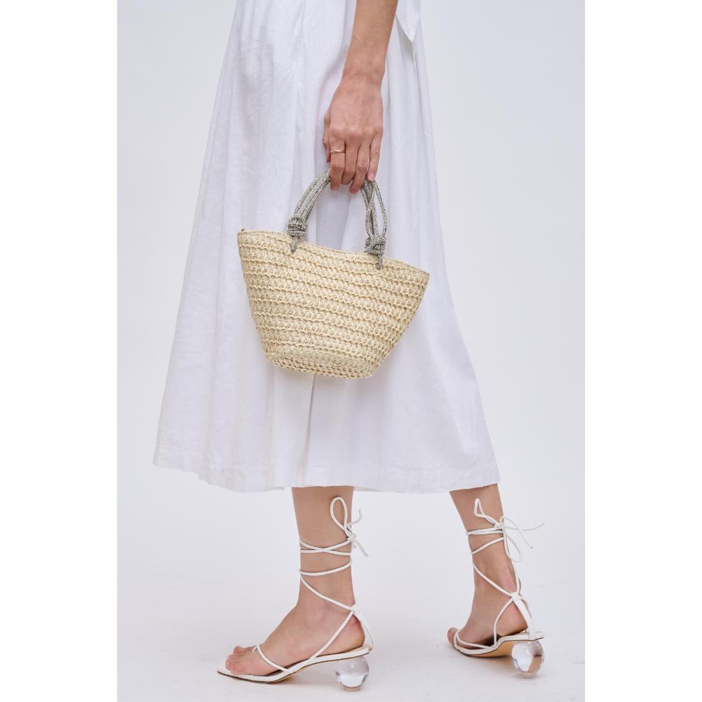 Woman wearing Ivory Urban Expressions Gaia Tote 840611123930 View 3 | Ivory