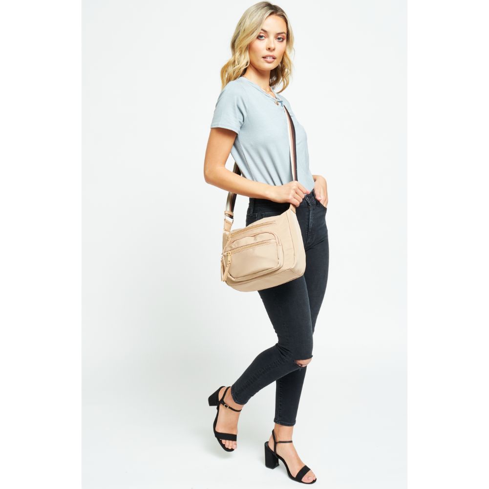 Woman wearing Natural Urban Expressions Mason Messenger 840611180728 View 2 | Natural