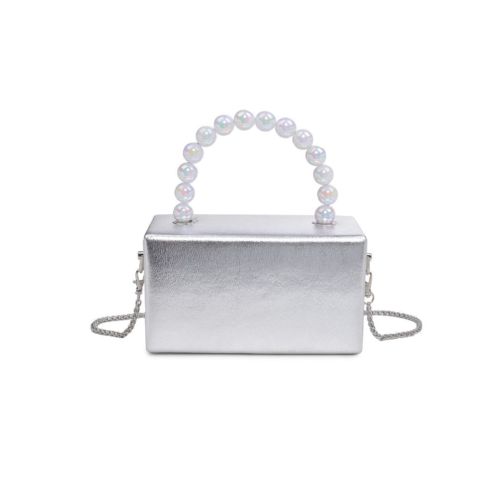 Product Image of Urban Expressions Drizella Evening Bag 840611102942 View 7 | Silver