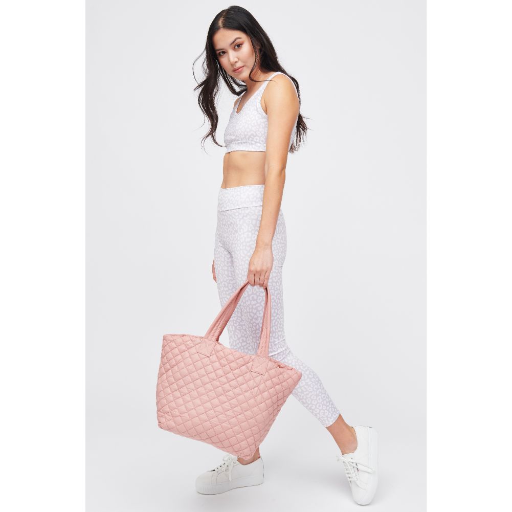 Woman wearing Pastel Pink Urban Expressions Breakaway Tote 840611176943 View 4 | Pastel Pink