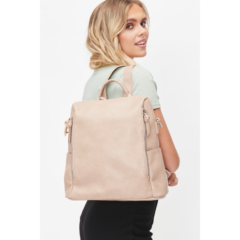 Woman wearing Natural Urban Expressions Edie Backpack 818209010306 View 2 | Natural