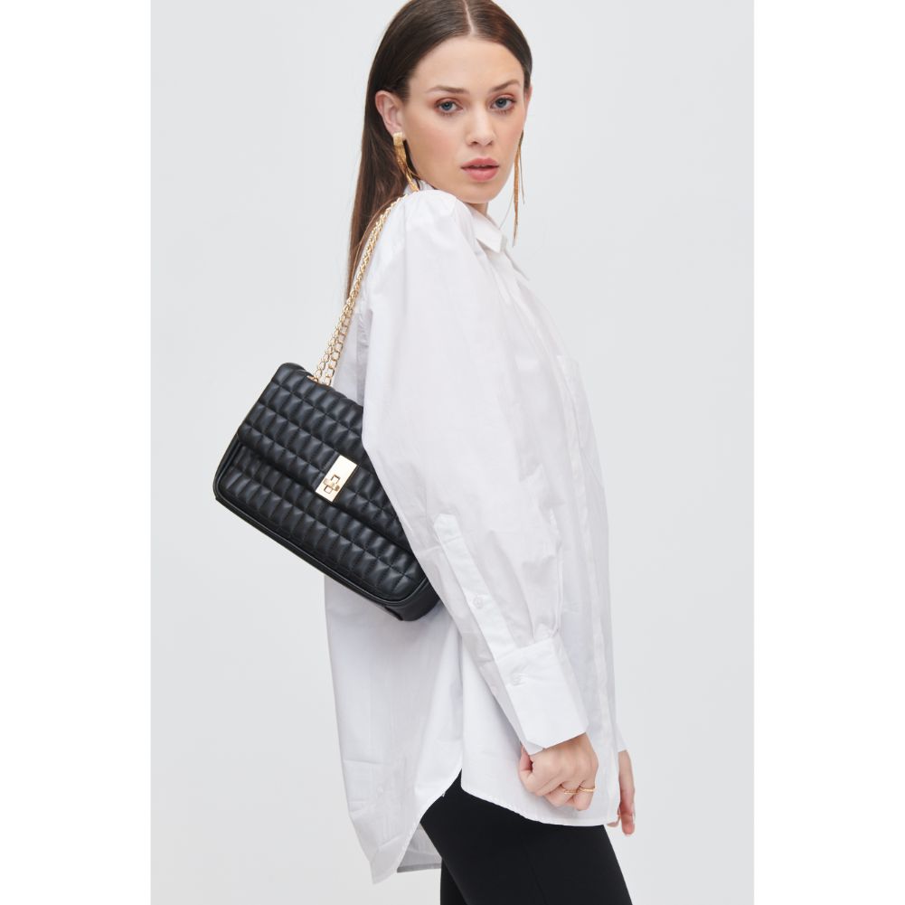 Woman wearing Black Urban Expressions Farah Crossbody 840611107091 View 2 | Black