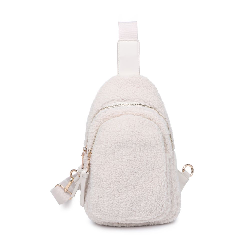 Product Image of Urban Expressions Ace - Sherpa Sling Backpack 840611120519 View 5 | Ivory