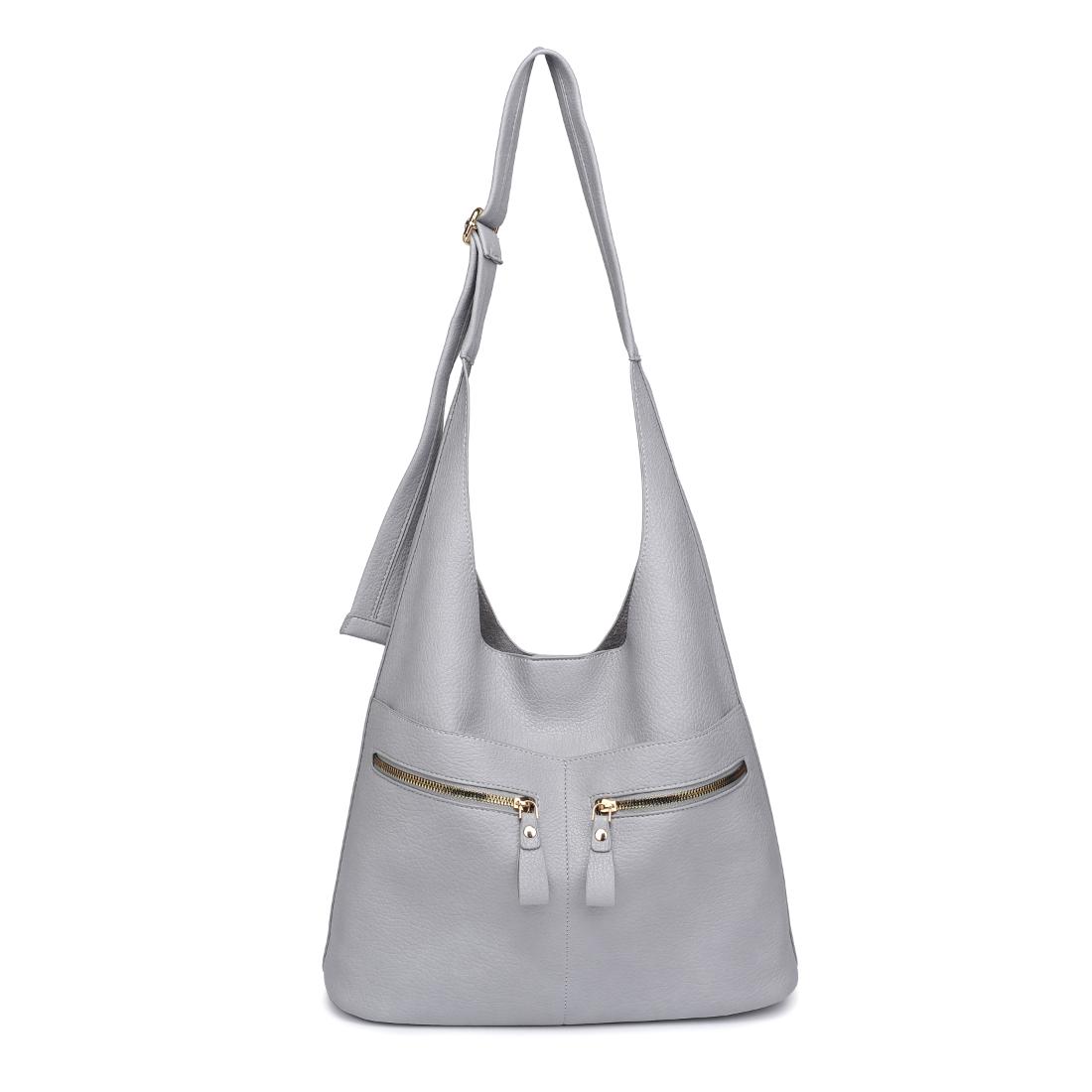 Product Image of Urban Expressions Rhea Hobo 840611145260 View 5 | Grey