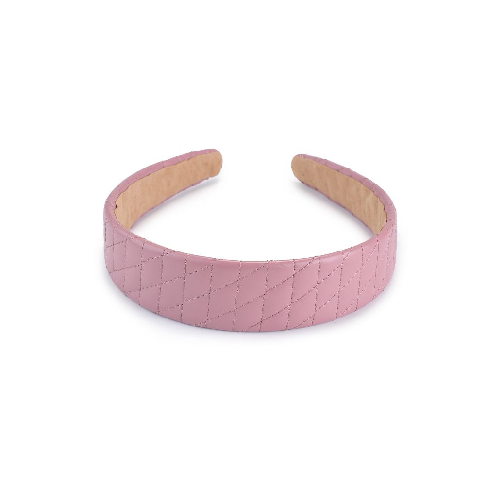 Product Image of Urban Expressions Quilted Vegan Leather Headband Headband 818209014199 View 6 | Pink