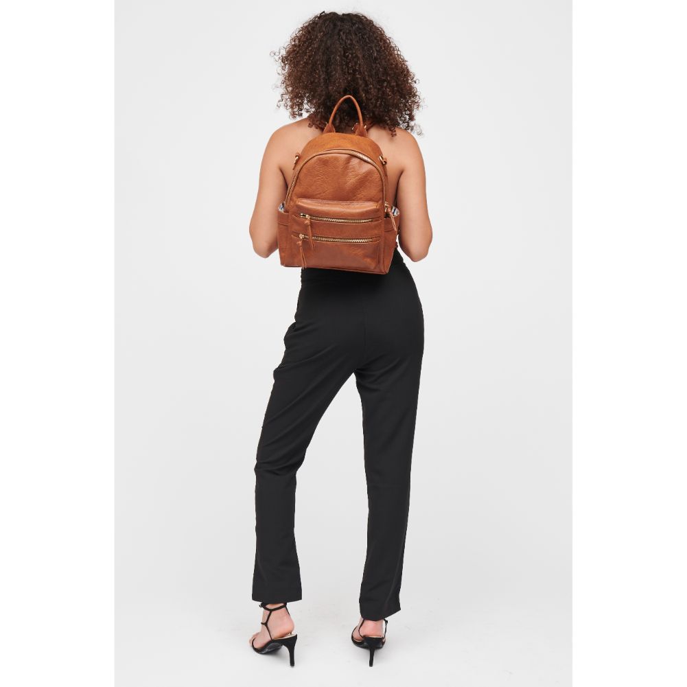 Woman wearing Whisky Urban Expressions Reva Backpack 840611185242 View 4 | Whisky