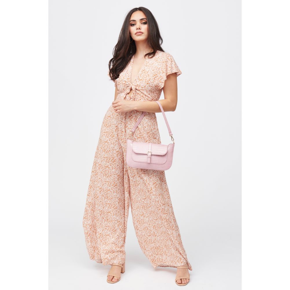 Woman wearing Pink Urban Expressions Alexandra Crossbody 840611182890 View 4 | Pink