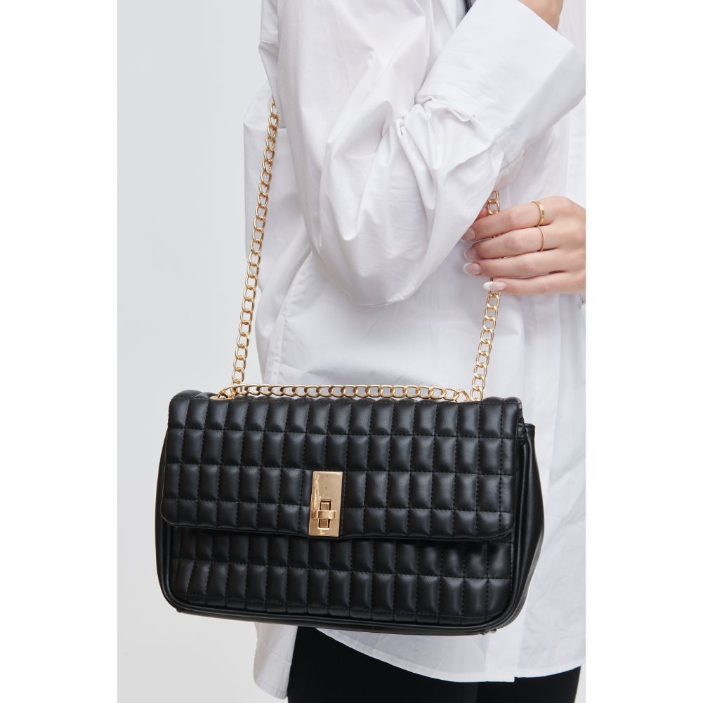 Woman wearing Black Urban Expressions Farah Crossbody 840611107091 View 4 | Black