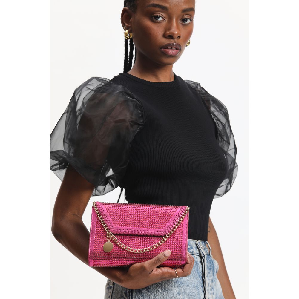 Woman wearing Pink Urban Expressions Gloria Crossbody 840611120762 View 1 | Pink