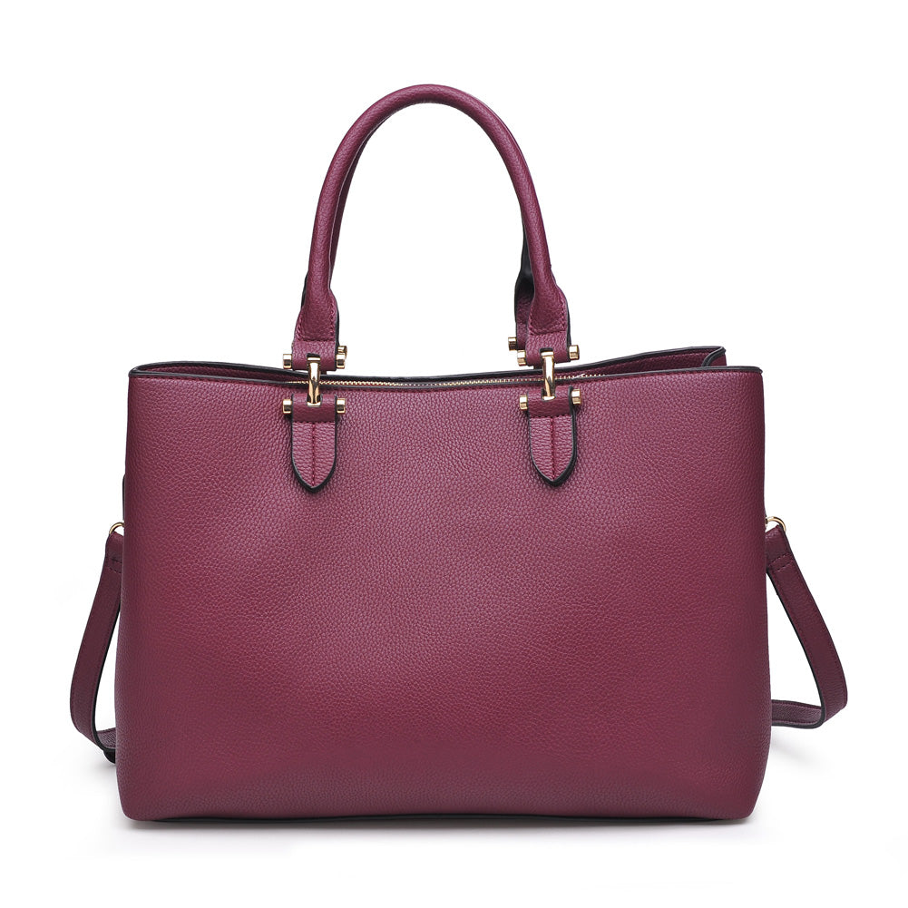 Product Image of Urban Expressions Liverpool Satchel NA-840611153425 View 3 | Burgundy