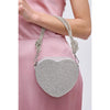 Woman wearing Silver Urban Expressions Corinne Evening Bag 840611191373 View 1 | Silver