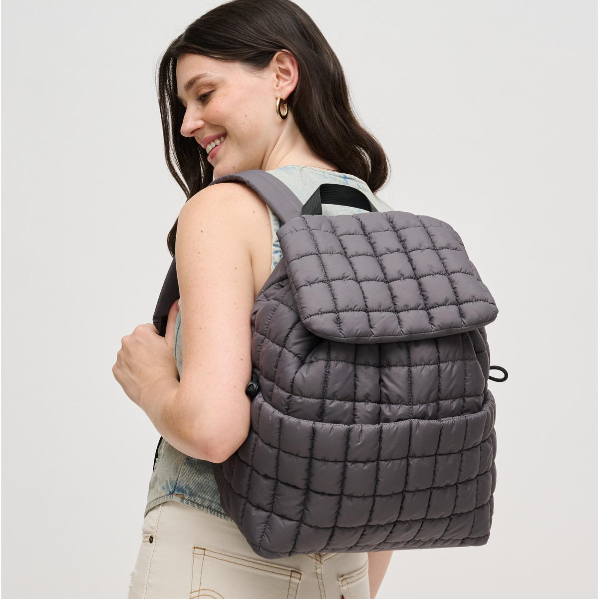 Woman wearing Carbon Urban Expressions Alex Backpack 840611141132 View 1 | Carbon