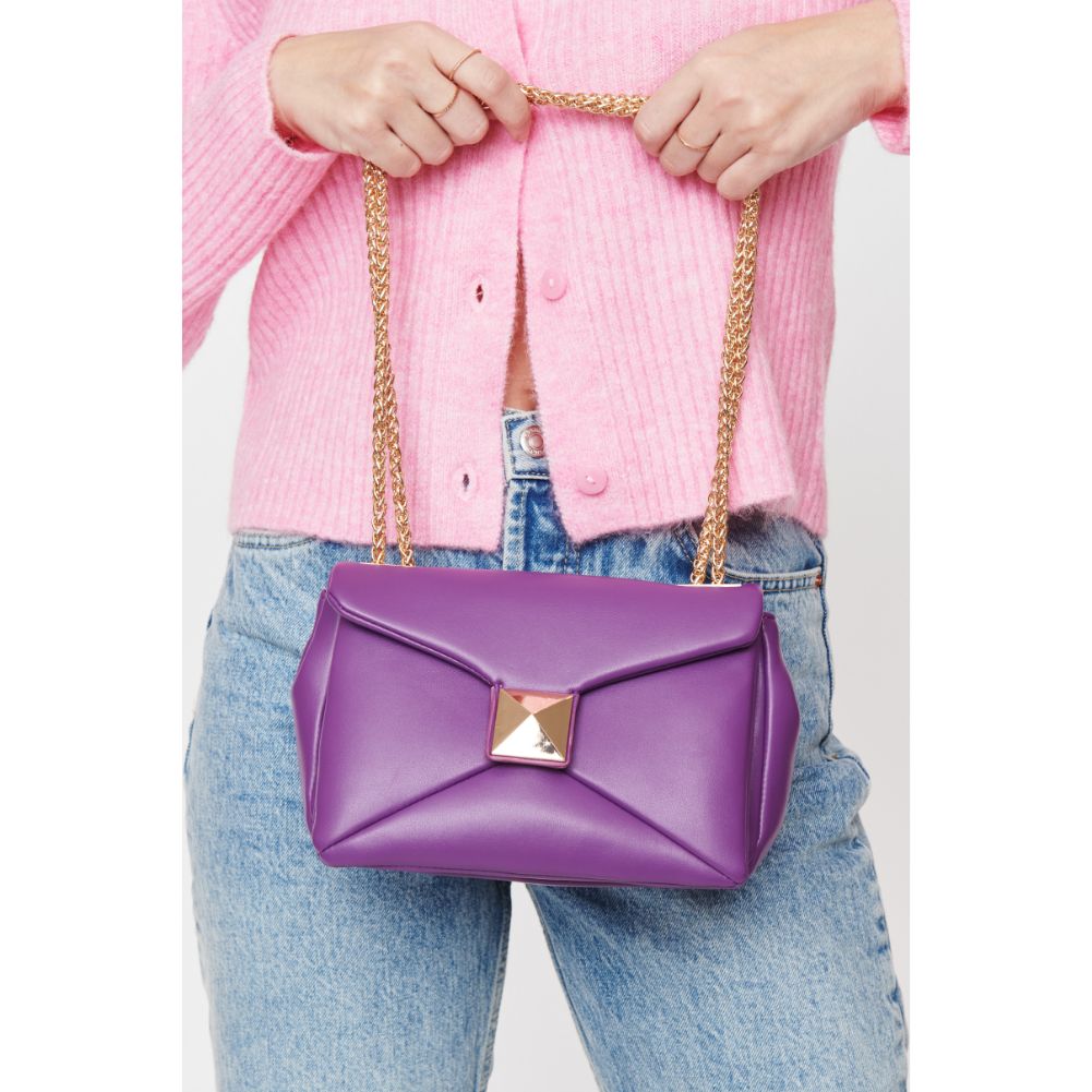 Woman wearing Purple Urban Expressions Kirby Crossbody 840611104168 View 4 | Purple