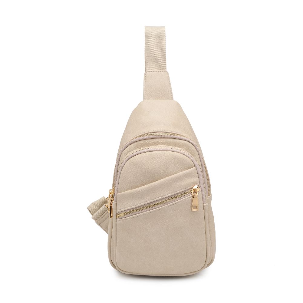 Product Image of Urban Expressions Zephyr Sling Backpack 840611106902 View 5 | Almond